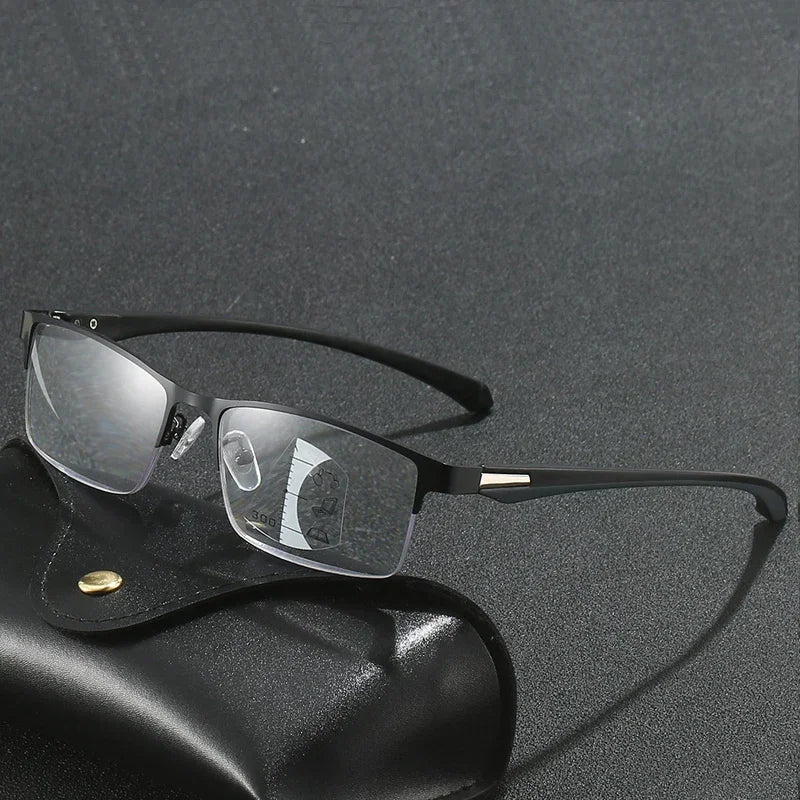 Gafas rectangulares con montura media delgada